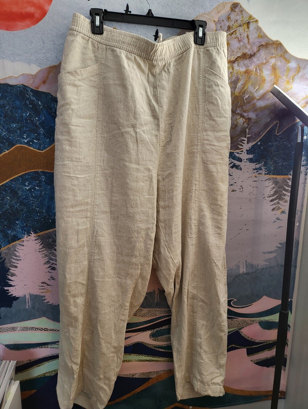 NWOT! Old Navy Beige Linen Relaxed Pants